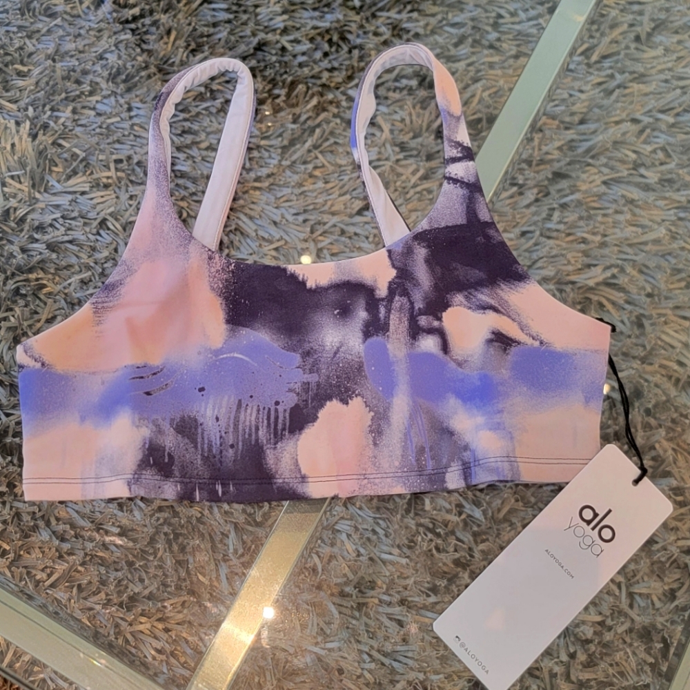 ALO YOGA VAPOR GRAFFITI SPORT BRA
